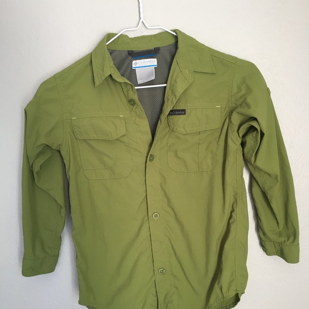 Columbia Quick Dry Kid’s Green Fishing Shirt